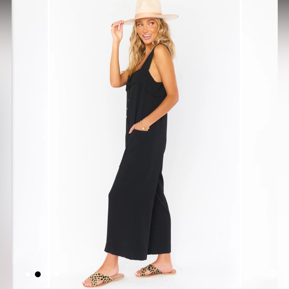 Show Me Your MuMu Run Around Jumpsuit Romper Pockets Maternity Summer Vacation - Picture 4 of 6